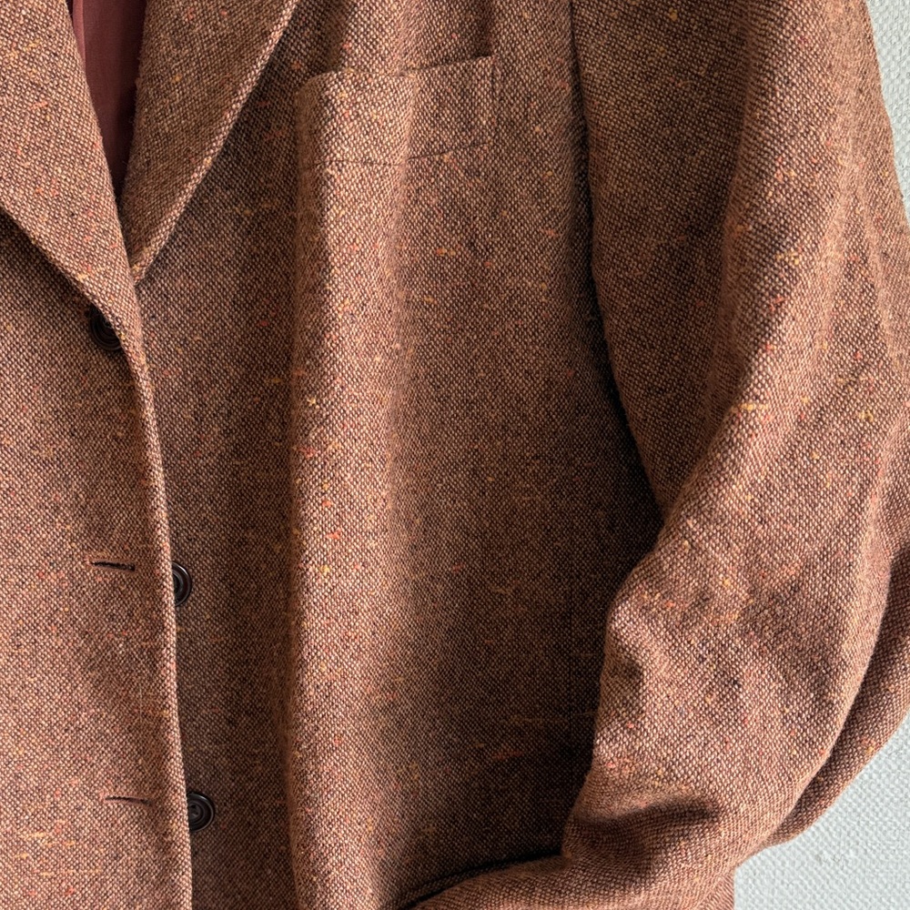 Liz Claiborne Elisabeth Orange Brown Tweed